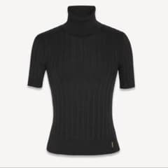 Saint Laurent ＜モノグラム 半袖トップス＞リブ編みシルク Saint Laurent ＜モノグラム 半袖トップス＞リブ編みシルク - メルカリ