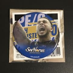 Bリーグ シーホース三河 GIGO コラボカフェ ザック・オーガスト 缶バッジ