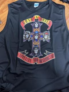 黒無袖Tシャツ GUNS N' ROSES プリント Lサイズのサムネイル
