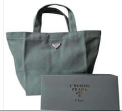 未使用 PRADA プラダ ロゴプレート トートバッグ ノベルティ 非売