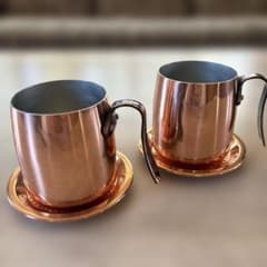 MASAMI 銅製　カップ　2個セット 銅製マグカップ2個とプレート2個 - メルカリ
