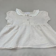 mamaraku 半袖シャツ ベージュチェックのサムネイル