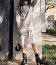 サイド切替レース ニットワンピ rienda ROYALPARTYのサムネイル