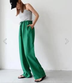 ギャザー紐テーパードパンツのサムネイル
