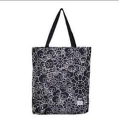 売り切り　SKULLS&FLOWERS TOTE BAG (BLACK) 村上隆のサムネイル