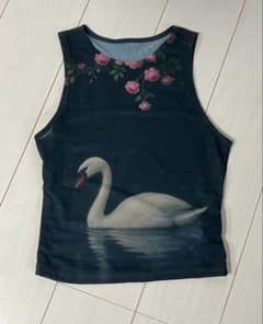 【美品】白鳥トップス　Sサイズのサムネイル