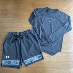 セットアップ】アンダーアーマー 長袖トップス ショートパンツ 