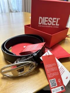 DIESEL ブラック レザー ベルトのサムネイル