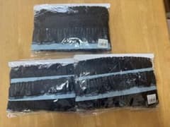 黒ラッセルフリルギャザーリボン ３個セット ５㎝巾×５m×３個(合計１５m)のサムネイル