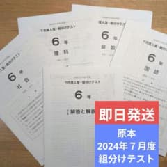 サピックス 6年生 2024年7月度 入室・組分けテスト - メルカリ
