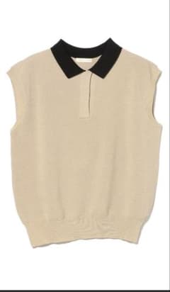 BEAMS HEART ポロニット 半袖 ベージュのサムネイル