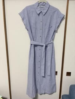 ZARA ストライプ シャツワンピースのサムネイル