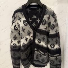 レア LOUIS VUITTON ニットセーター カーディガン モヘア ブラック