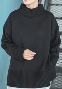 あっちゃん様専用　新品 LEPSIM ハイネックニット　ブラックのサムネイル