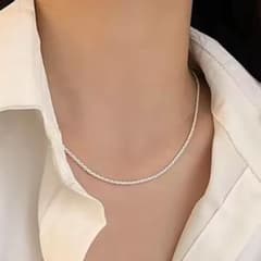 실버 체인 목걸이 45cm 2mm 깨끗한 sv925 각인 있음