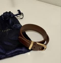 ア*4様 美品！Ralph Laurenレザーベルトブレスレットブラウンのサムネイル