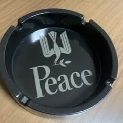 Peace ロゴ入りガラス灰皿 灰皿 ピース PEACE ブラック - メルカリ