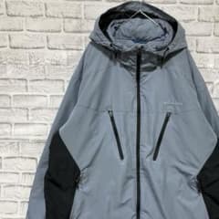 コロンビア マウンテンパーカー中綿 グレー2XL ロゴ刺繍アウトドア1110