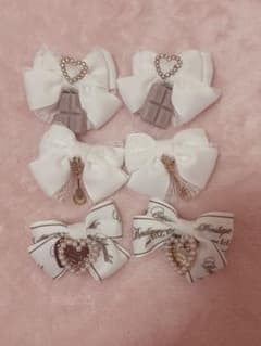 LIZ LISA リボン ヘアアクセ ホワイト 6点セットのサムネイル