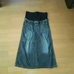 マタニティー用のデニムスカートのサムネイル