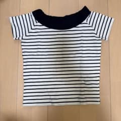 ボーダー オフショルダー 半袖 カットソーのサムネイル