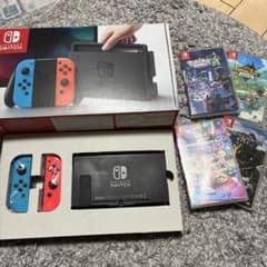 Nintendo Switch本体 ネオンブルー ネオンレッド ソフト4本セットのサムネイル