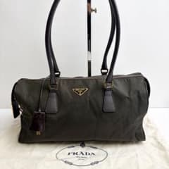 3571 プラダ モスグリーン ハンドバック ミニボストンバッグ 三角ロゴ