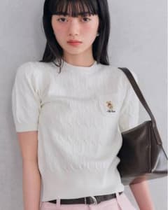 LILY BROWN ケーブル編み半袖ニットのサムネイル