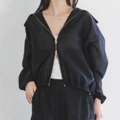 新品】NOBLE ミルキーシアースタンドカラーパーカーブルゾン ブラック