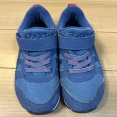 【美品】ASICS 青 スニーカー ベルクロ　17センチのサムネイル