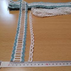ハシゴコットン　ケミカルコットンレース - 4