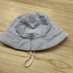 MIKIHOUSE ベビー帽子 ブルー チェック柄のサムネイル