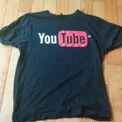 ☆ ユーチューブ ロゴTシャツ　Lサイズ　ブラック　オルガニク綿のサムネイル
