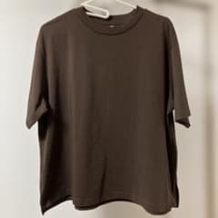 UNIQLO AIRism コットンTシャツ ブラウン 3XLのサムネイル