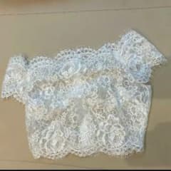 ホワイト レース 　ウエディング　ボレロのサムネイル