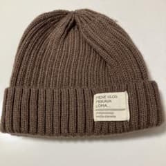 キッズ ニット帽 ブラウン 50-52cmのサムネイル