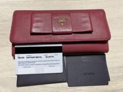 PRADA 長財布 ピンク系 BLUETTE ギャランティーカードあり ピンクのサムネイル