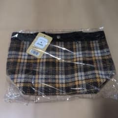チェック柄トートバッグ（ウール風）