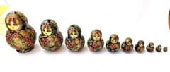 本場ロシア購入品 マトリョーシカ 10ピース ホフロマ塗り - メルカリ