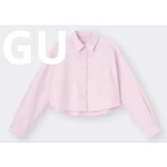 GU オックスフォードショートシャツ ピンク Mサイズのサムネイル