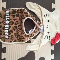 BABYDOLL スタイ＆帽子セット！ キティーちゃん ヒョウ柄 未使用！のサムネイル