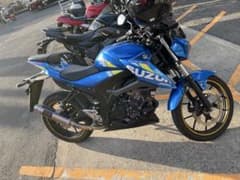 Suzuki GSX-S125 ブルー カスタムマフラーのサムネイル