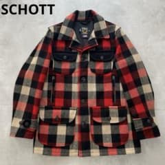 入手困難/極美品 SCHOTT マッキーノクルーザー ブロックチェック 40 L 入手困難/極美品 SCHOTT マッキーノクルーザー ブロックチェック 40 L