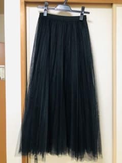 チュールスカート　黒のサムネイル