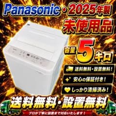 490パナソニック 洗濯機 容量5kg 一人暮らし向け 2025年製 超極美品
