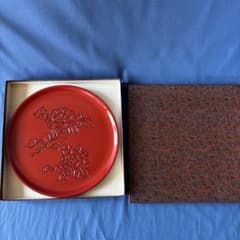 無形文化財 伝統工芸品 村上木彫堆朱 お盆 菓子皿 - メルカリ