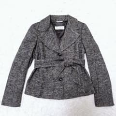 美品】MaxMara マックスマーラ カシミヤ混 ベルテッド ショートコート