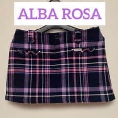 ALBA ROSA 升目柄 チェック ミニスカート ALBA ROSA チェック柄ミニスカート - メルカリ