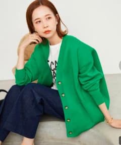 SLOBE IENA ワイドシルエットVネックカーデのサムネイル