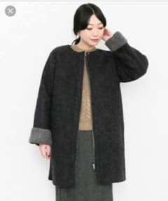 美品 KBF+ ノーカラーボアコートのサムネイル